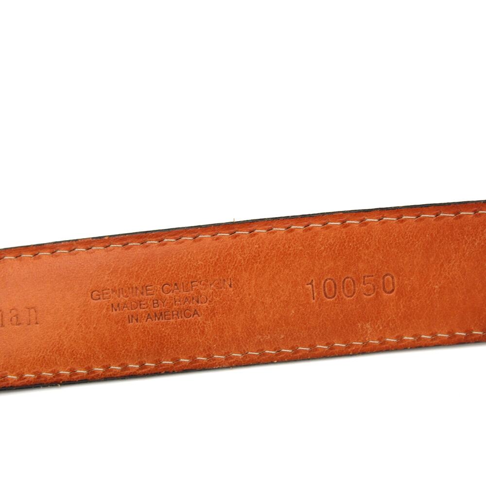 Martin Dingman Belt Mens Size 36 Black Leather Dress Casual Silver Buckle Office - Picture 5 of 8